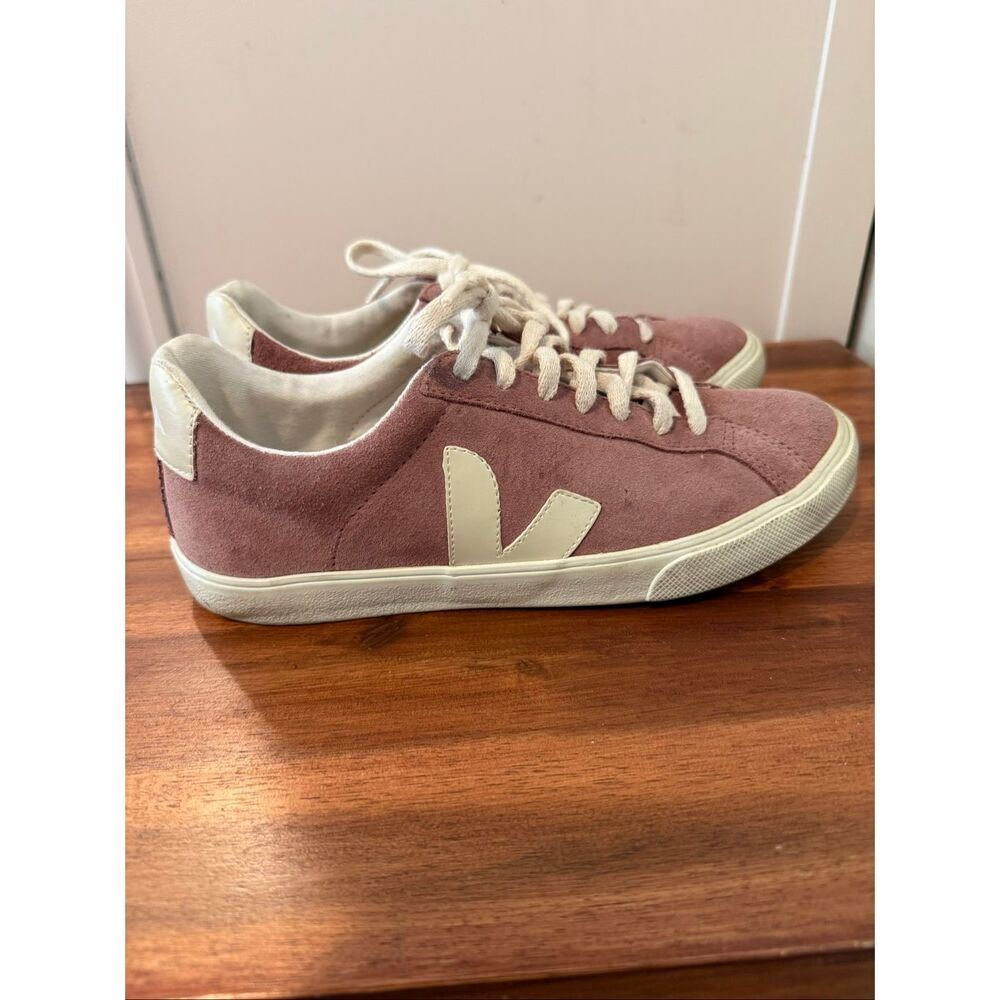 Madewell x Veja Esplar Low Sneakers in Suede Dried Petal Pink Size 7